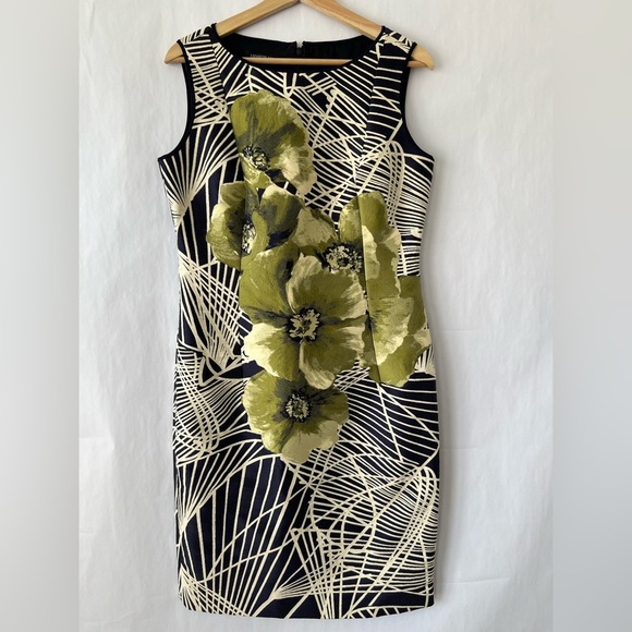 Lafayette 148 Abstract Print/Floral Dress size 6 - Picture 2 of 9